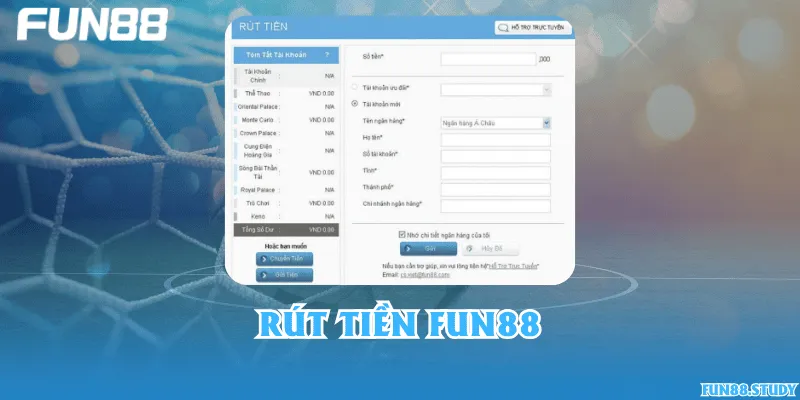 Rút tiền Fun88