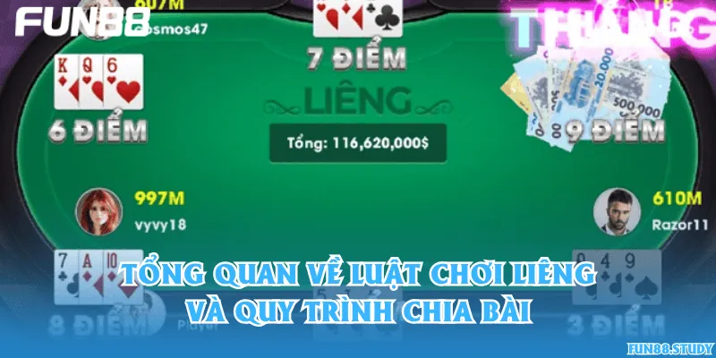 Tổng quan về luật chơi Liêng và quy trình chia bài